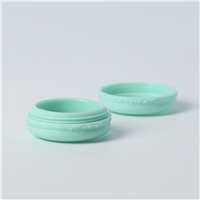 Macaron Plastic Jar and Lid - Aqua